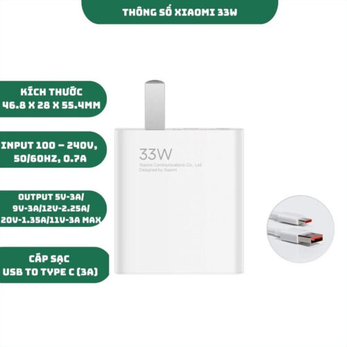 Củ cáp sạc Xiaomi 33W 7