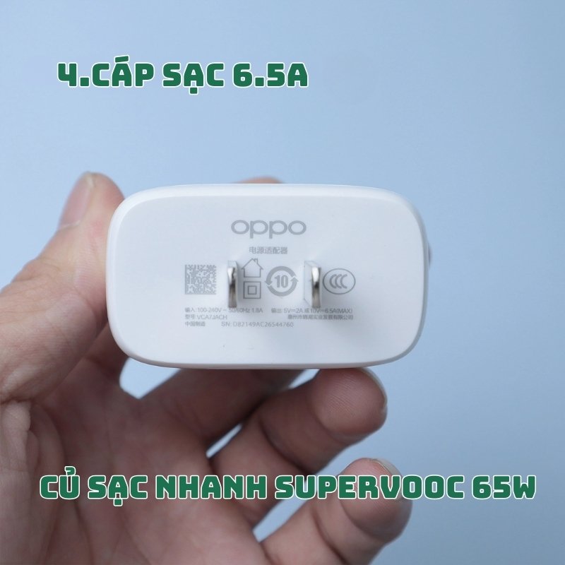 Combo cáp sạc, củ sạc nhanh SuperVOOC 65W 9