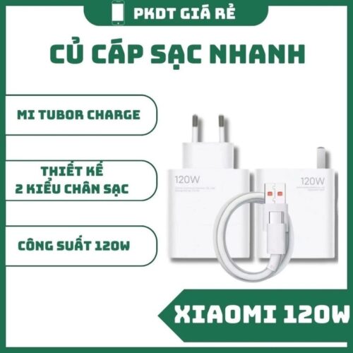 củ, cáp sạc Xiaomi 120W