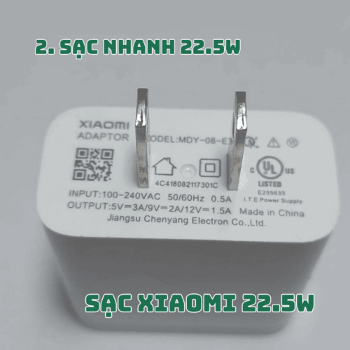 Sạc nhanh Xiaomi 22.5W 2