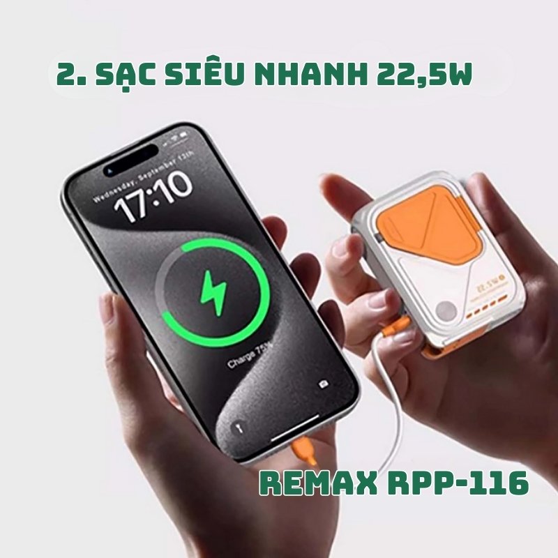 Pin sạc dự phòng Remax RPP-116 10.000 mAh 2