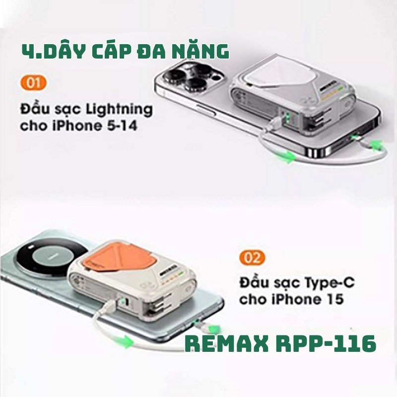 Pin sạc dự phòng Remax RPP-116 10.000 mAh 4